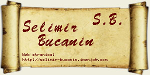 Selimir Bučanin vizit kartica